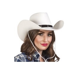 witte cowboy hoed